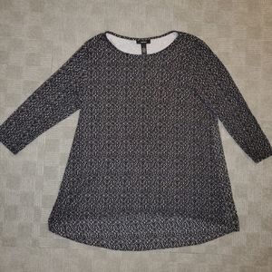 Alfani Mixed Media Printed Top